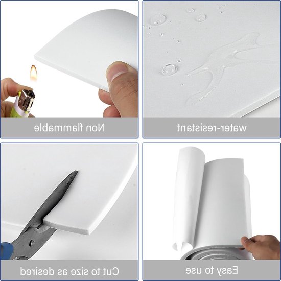 Zelfklevende Foam Rol 300mm x 3mm x 1.5m - Multifunctionele Neopreen Foam Sheet voor DIY, Geluiddemping en Isolatie — afbeelding 2