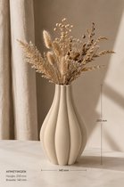 Vase Design 25 cm – Vase Japandi Organique – Décoration Intérieure Minimaliste Scandinave
