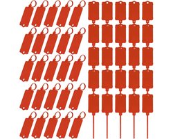 50 Stuks Waterdichte Herbruikbare Labels met Kabelbinders voor Tassen, Sleutels, Opslag en Kleding