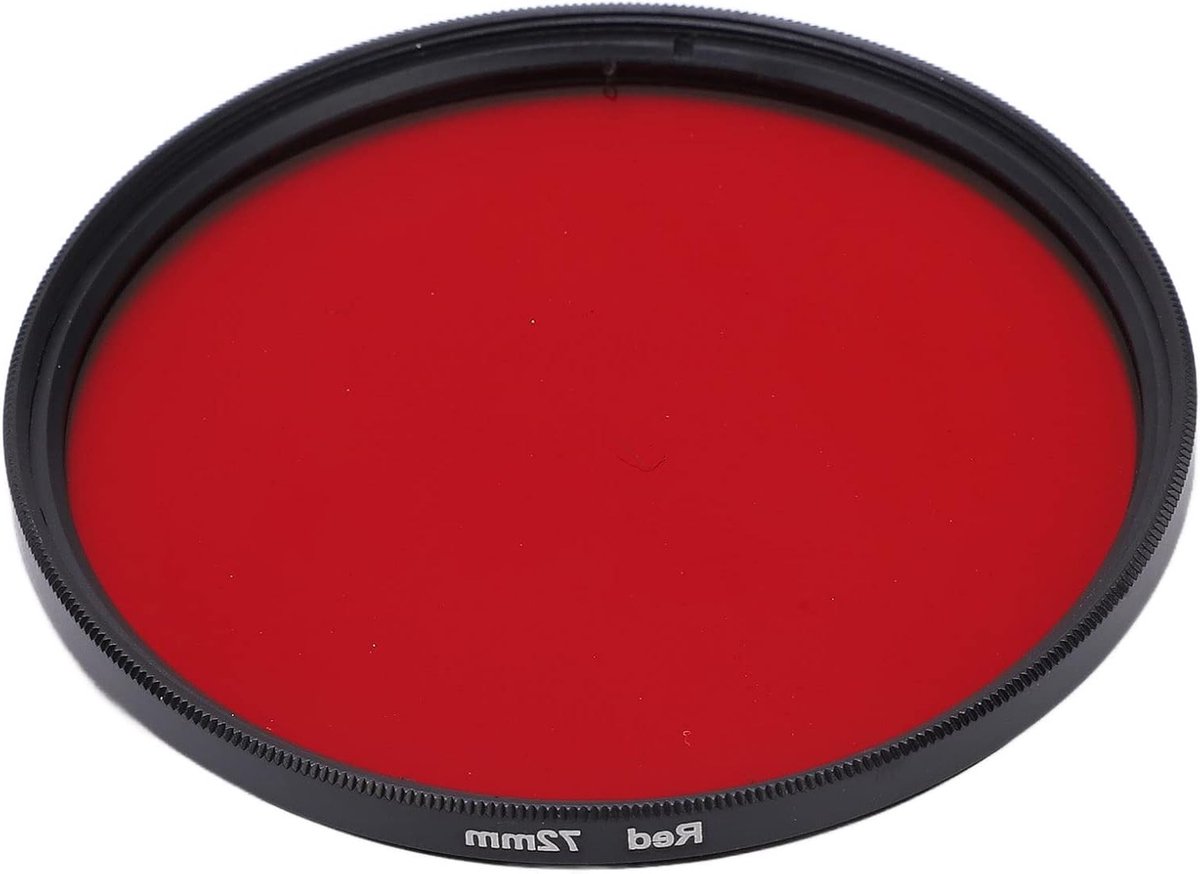 Hoogwaardige Rode Camera Lensfilters 82mm 77mm 72mm - Waterdicht, Oliebestendig en Geschikt voor DSLR Camera's met Lensfilterbehuizing