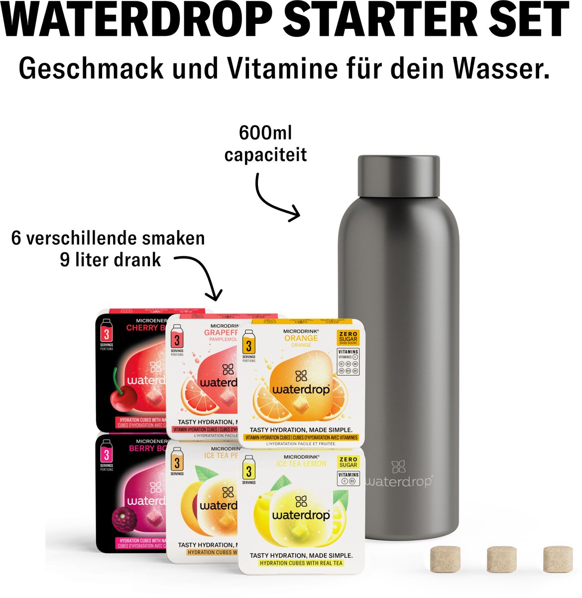 waterdrop Starterset Metalen - Charcoal thumbnail 6