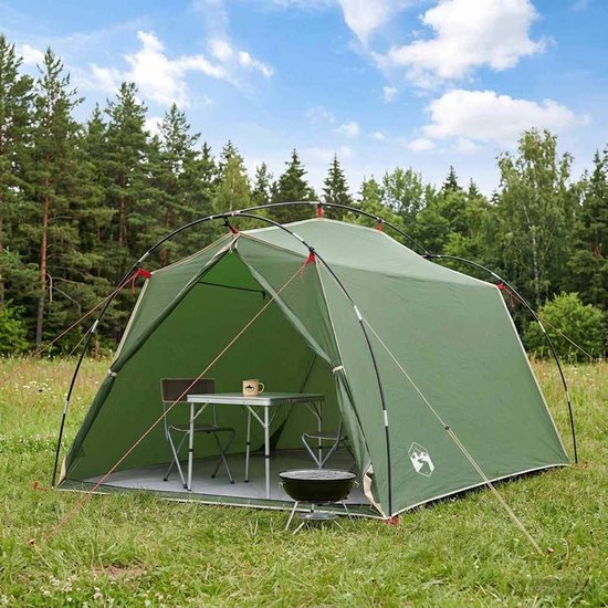 vidaXL - Tunneltent - Groen - 2-persoons - 185T - Polyester - met - PU - Coating van Vidaxl — afbeelding 4