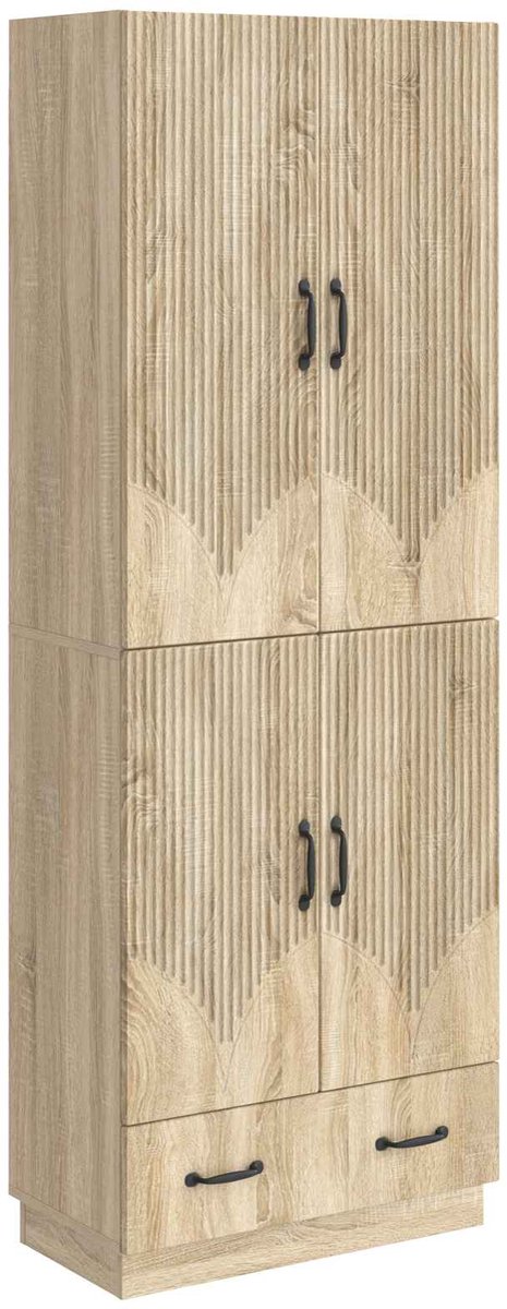 vidaXL Kast - Set - 2 - st - Sonoma - Eiken - Bewerkt - hout Sonoma eiken
