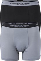 Emporio Armani Boxers Essential Core (2-pack) - heren boxers normale lengte - zwart en grijs - Maat: M