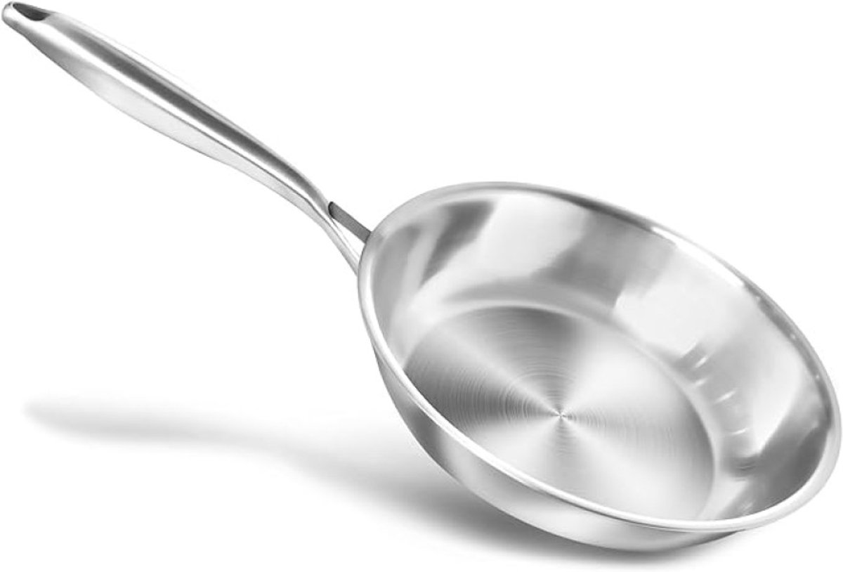 Roestvrijstalen koekenpan 24 cm - geschikt voor inductie