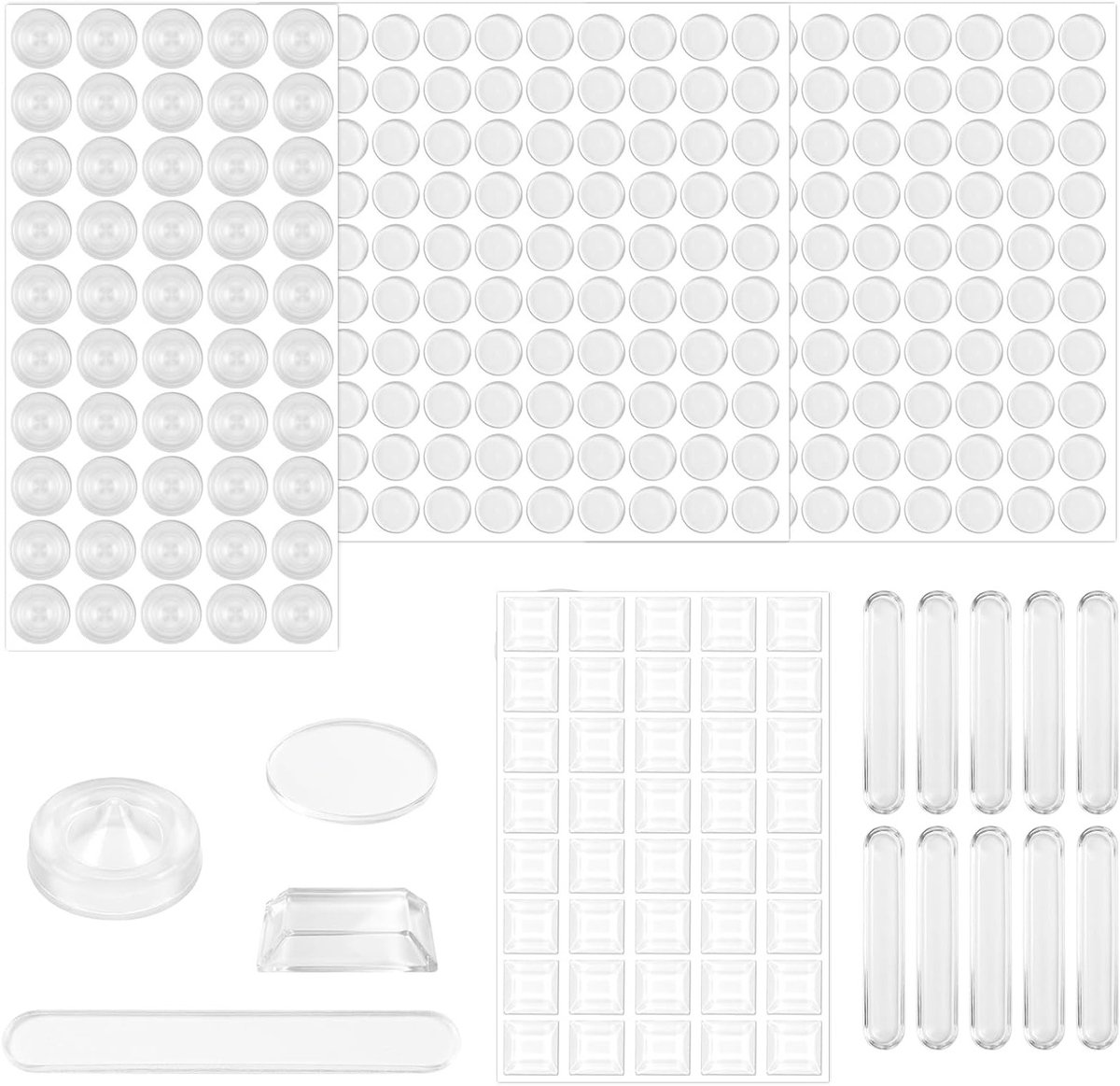 Transparante Zelfklevende Elastische Buffer - 4 Maten Silicone Bescherming voor Meubels, Geluiddemping en Schokabsorptie voor Deuren en Kasten