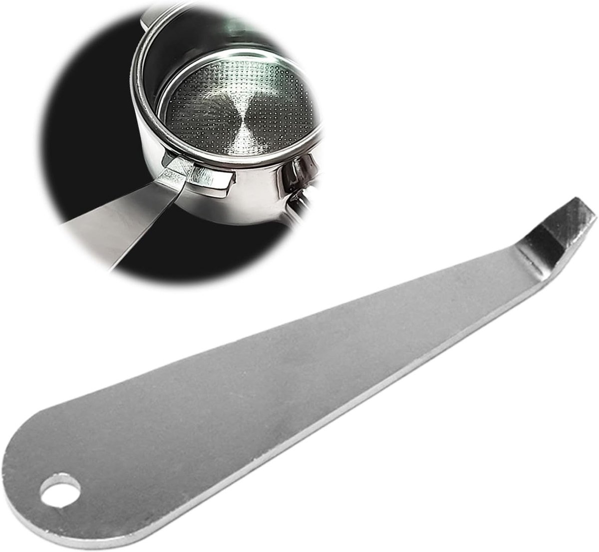 RVS Strainer Carrier Remover voor Barista, Duurzaam en Robuust, Geschikt voor Sage Barista Express en andere Koffiemachines, Barista Accessoires