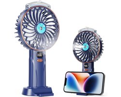 Oplaadbare USB‑mistventilator met 5 snelheden, LED‑scherm en afneembare voet, krachtig en stil