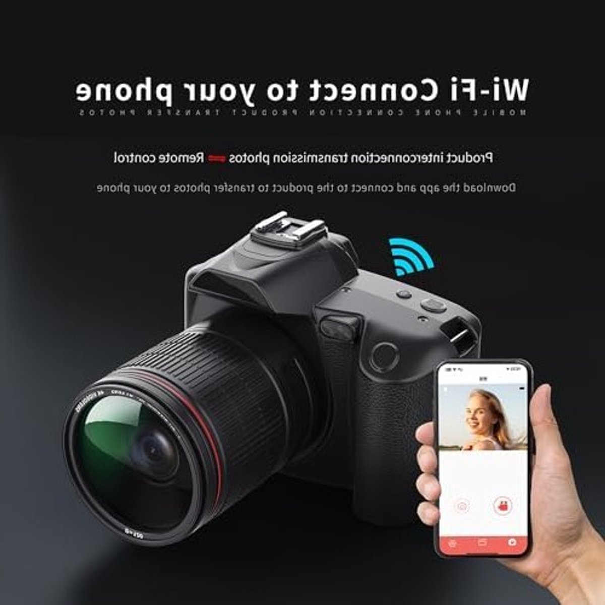Digitale 4K Camera met 64MP, 3 Inch LCD, Nachtzicht, 16x Zoom en WiFi voor Jongeren en Volwassenen