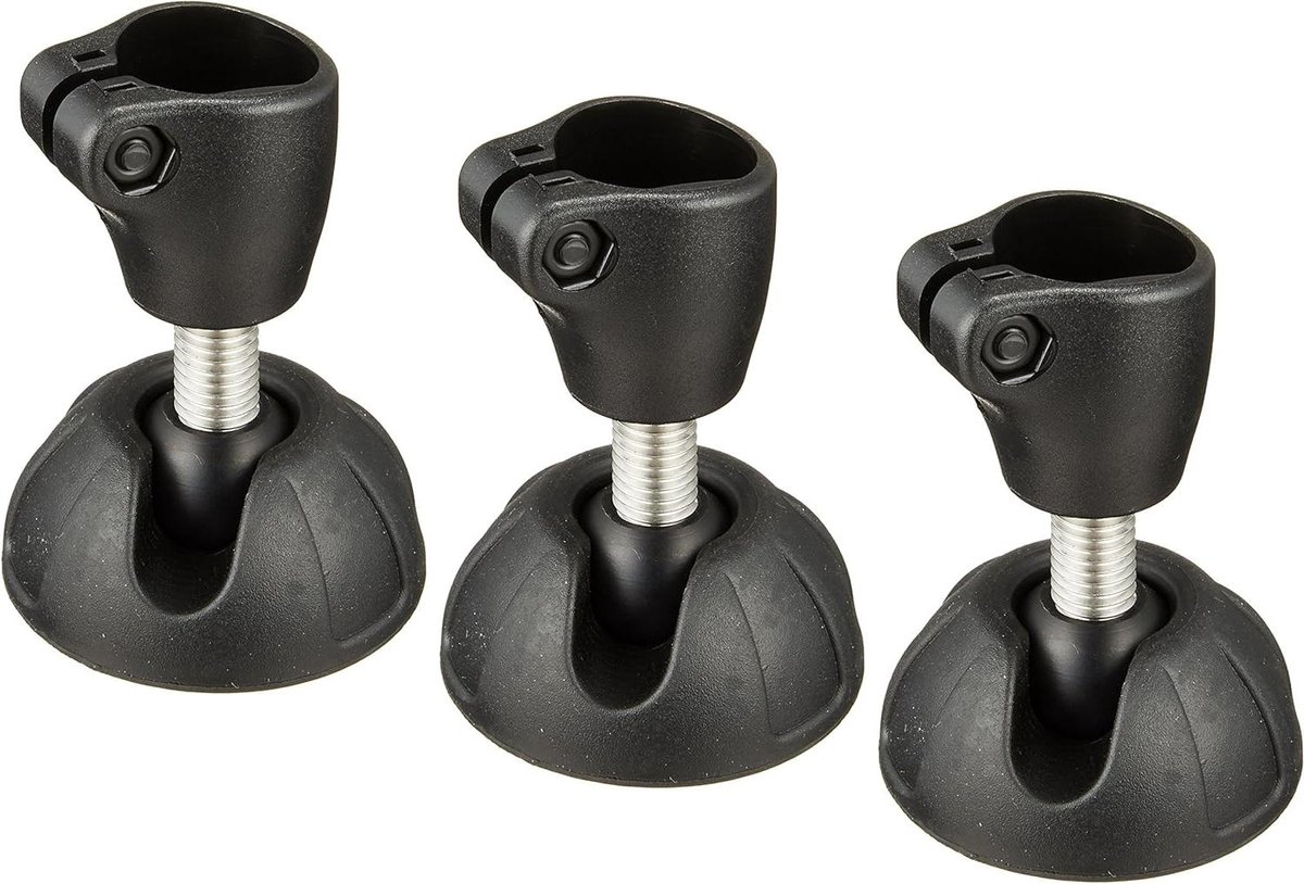 Statief Voetjes - Zuigvoet Spike - Verhoogde Stabiliteit - Uittrekbare Spike - Set van 3 - Zwart