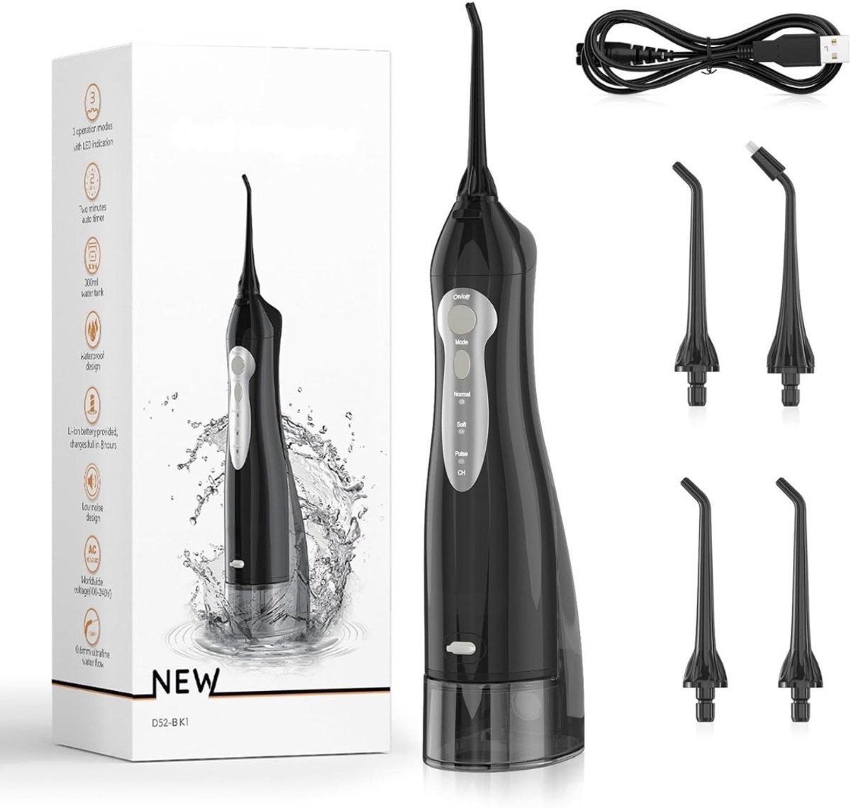 Waterflosser - Monddouche - Flos - Flosser - Waterflosser draadloos - Tanden & Beugels reinigen