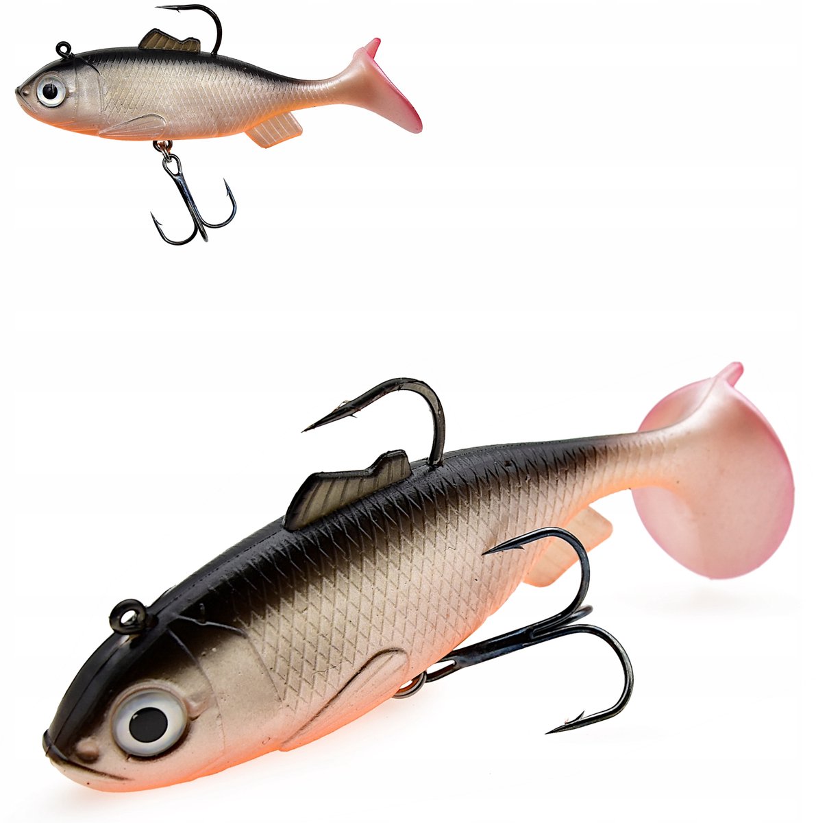 Gelede rubberen visaas Kopyto 6 cm 9,5 g met jigkop en bagger