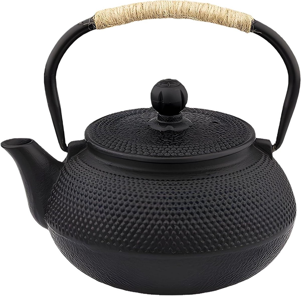 Gietijzeren Theepot - Japanse Ketel - Thee Zetten - Inclusief Infuser - 600 Ml - Zwart