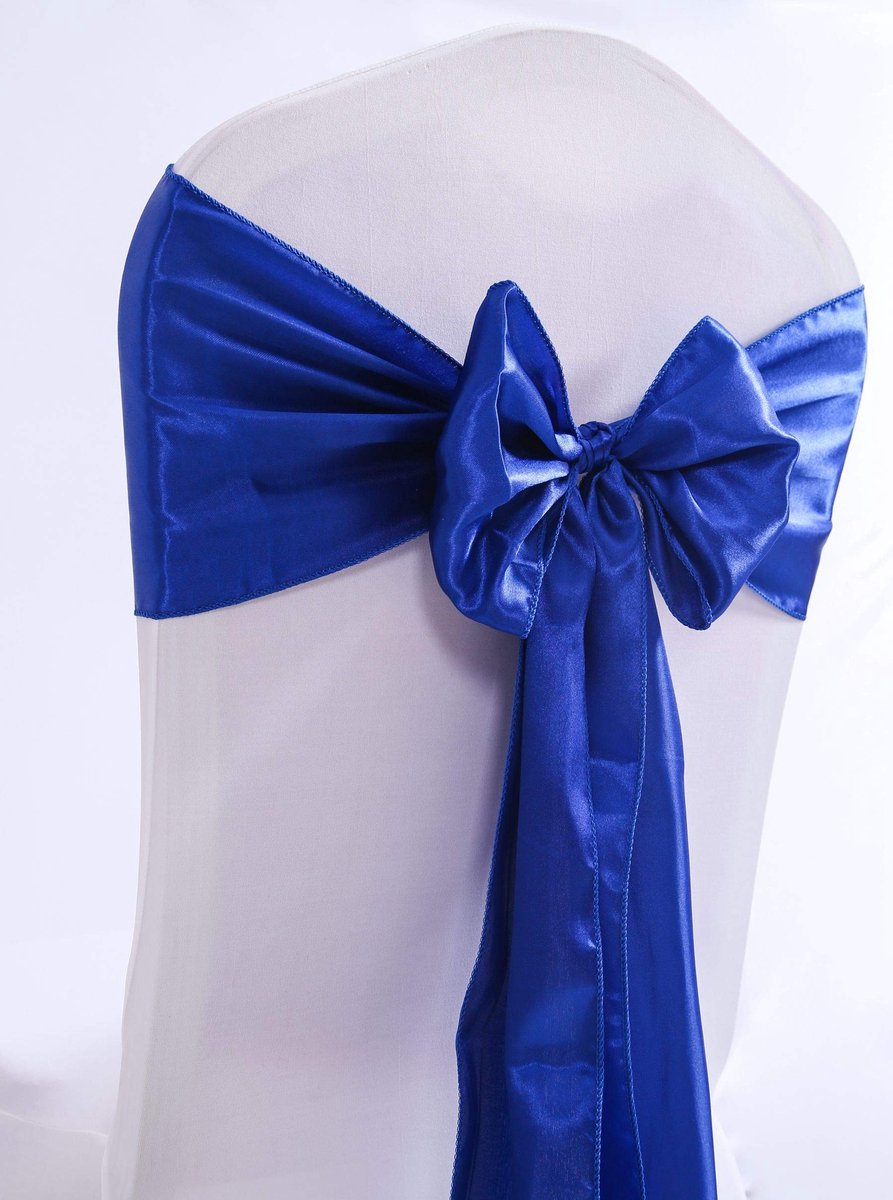 VLEMICO- Stoelstrik 25 Stuks - Elastische Satijnen Sjerpen - Decoratie Bruiloft/Feest - Thuisgebruik - Hoge Kwaliteit - Elegante Afwerking - Stoelsjerp