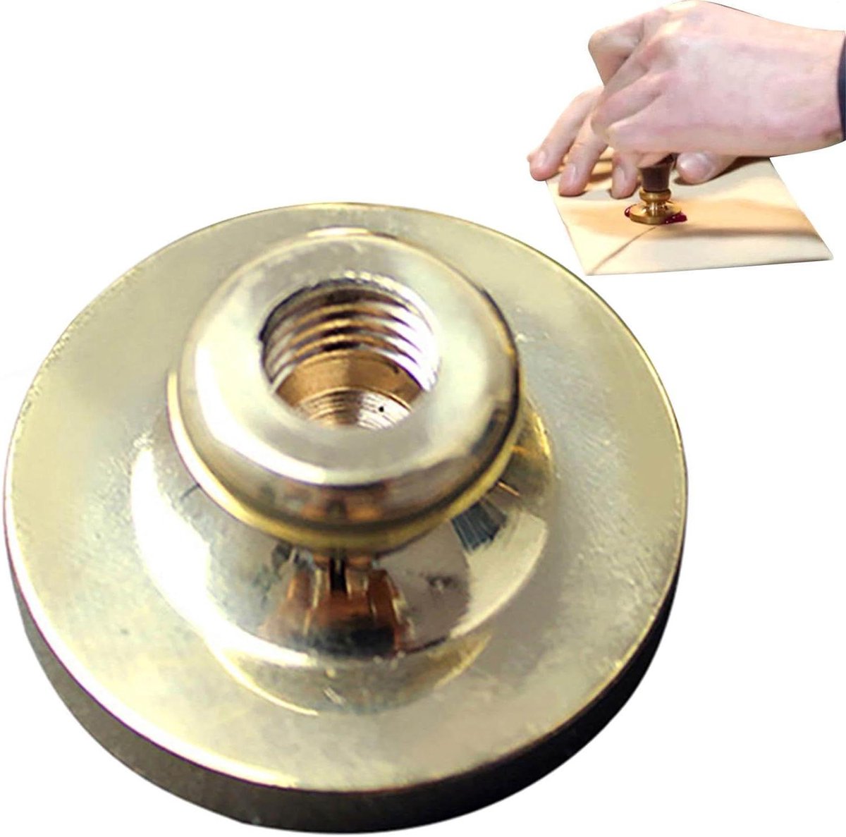 Vervangende stempelkoppen - Wax zegel koppen - Feestelijke decoratie - Messing materiaal - 25 mm diameter - Goudkleurig