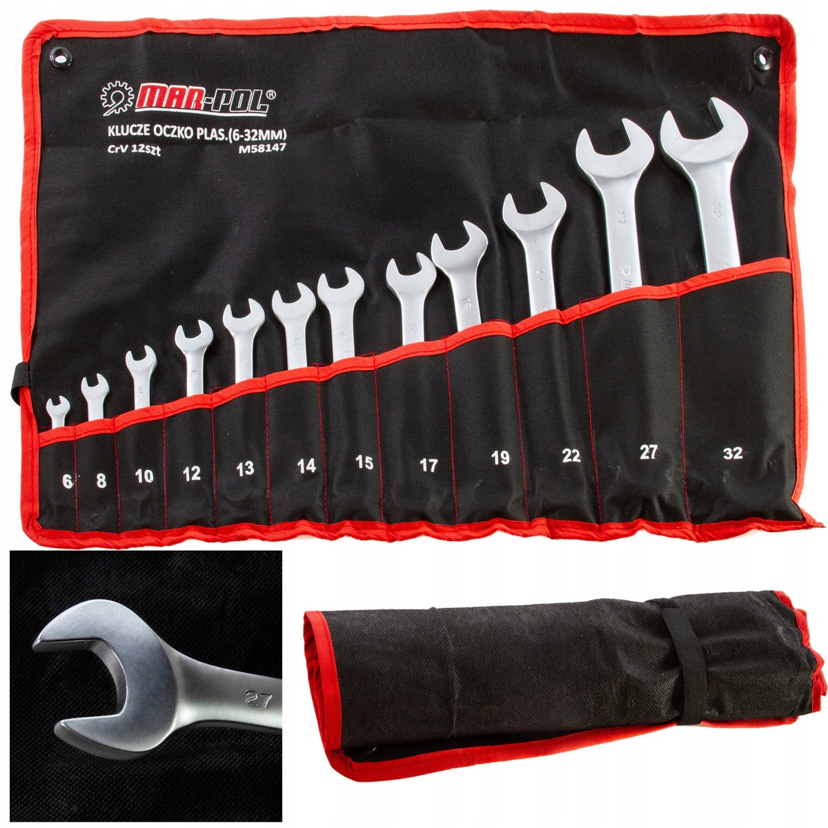 Mar-Pol Ringsleutelset 12-delig (6-32mm) Satijn