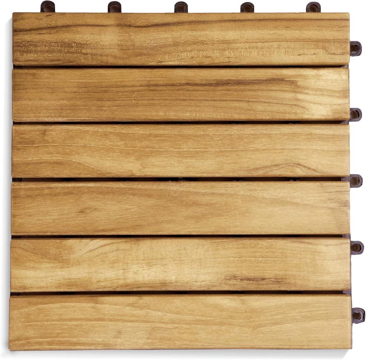 Teakhouten tegels - Houten vloer - Buiten vloer - Instap systeem - 30x30cm - Houtkleur