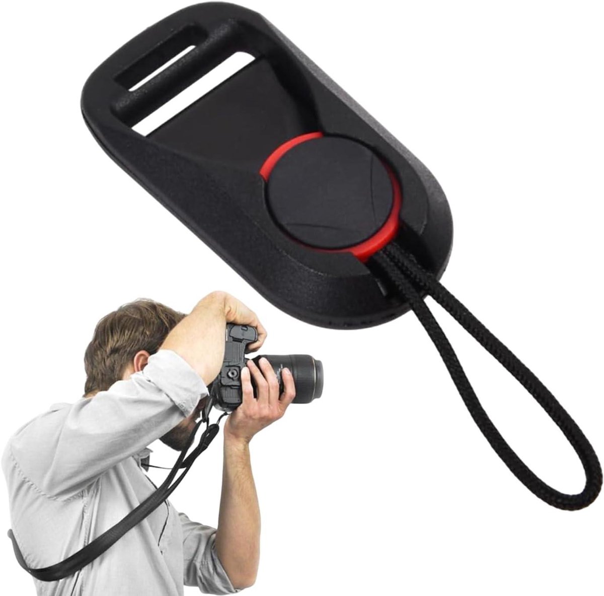 Camera Band Connectoren - Snelle Ontkoppeling - Camera Beveiligen - Universele Adapter - 7.8 x 4.8 cm - Zwart