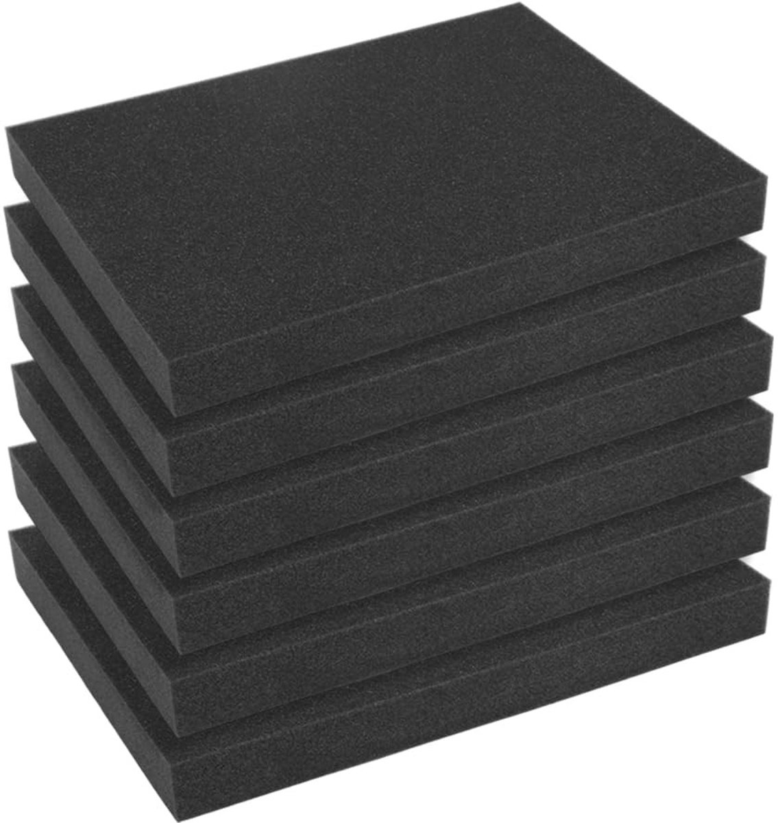 Dailygoods- Schuimrubber Op Maat - 6 Stuks - 40 x 30 x 4 cm - Polyether Schuim - Rasterschuim - Zacht en Elastisch - Ideaal Voor Gereedschapskisten - Inzetstukken