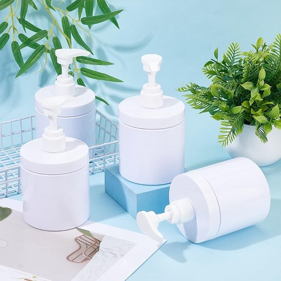 Dailygoods- Pompflesjes 4-pack 500 ml - Leeg/navulbaar - Duurzaam PET-materiaal - Ergonomisch ontwerp - Geschikt voor shampoo/lotion - Hoogwaardige kwaliteit - Dispenserflessen van Dailygoods — afbeelding 5