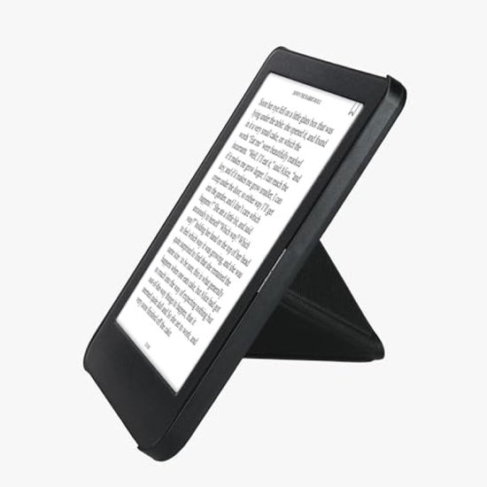 PromoHome E-reader hoesje voor Kobo Clara BW/Colour - Kunstleren cover met standaard, magnetische sluiting, zwart — afbeelding 2