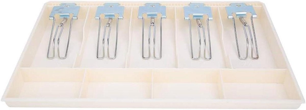 Kassalade - Geldlade - Geld Organiseren - Stevige clip - 41x25x5 cm - Wit