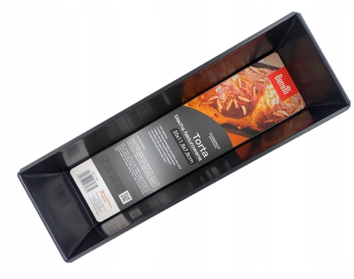 Berretti Bakvorm Rechthoekig Koolstofstaal 35x11.8x7.8cm Non-stick