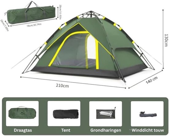 CLVP® 2 Persoons Tent - Trekking Tent - Campingtent van CLVP® — afbeelding 5