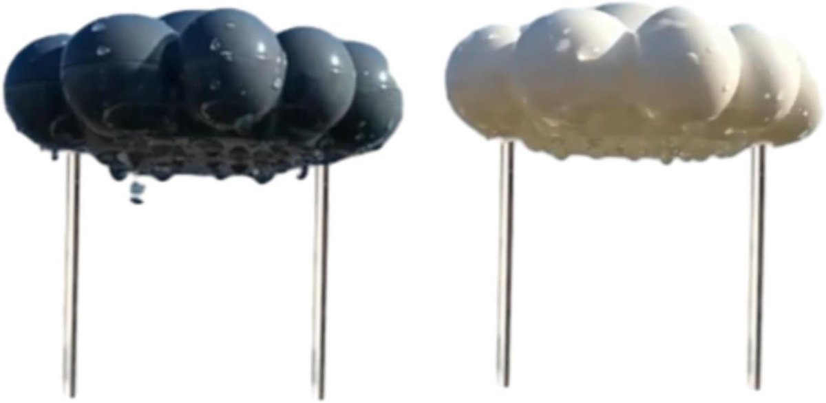 Watergeven Wolk - Planten Gieter - Planten Verzorgen - Leuk Artistiek Design - 11.8x11.8x4.4 cm - Wit Grijs