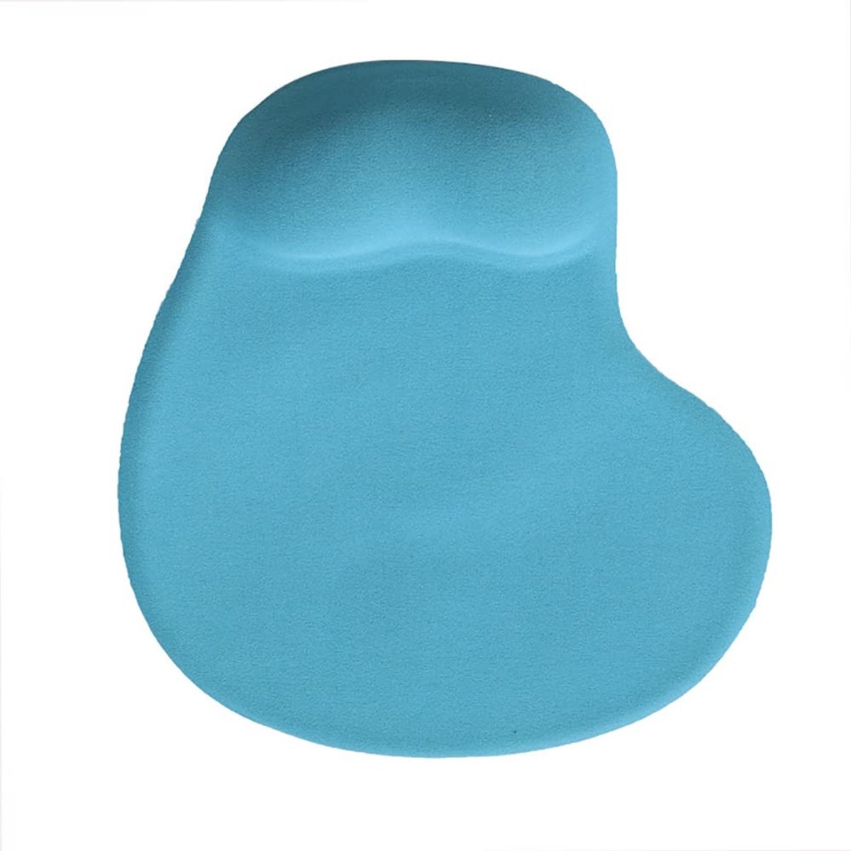 JHUBERS- Muismat met Polssteun - Siliconen Antislip - Ergonomisch Ontwerp - Duurzaam - Lichtblauw - Comfortabel Geheugenkatoen - Computer Muismat