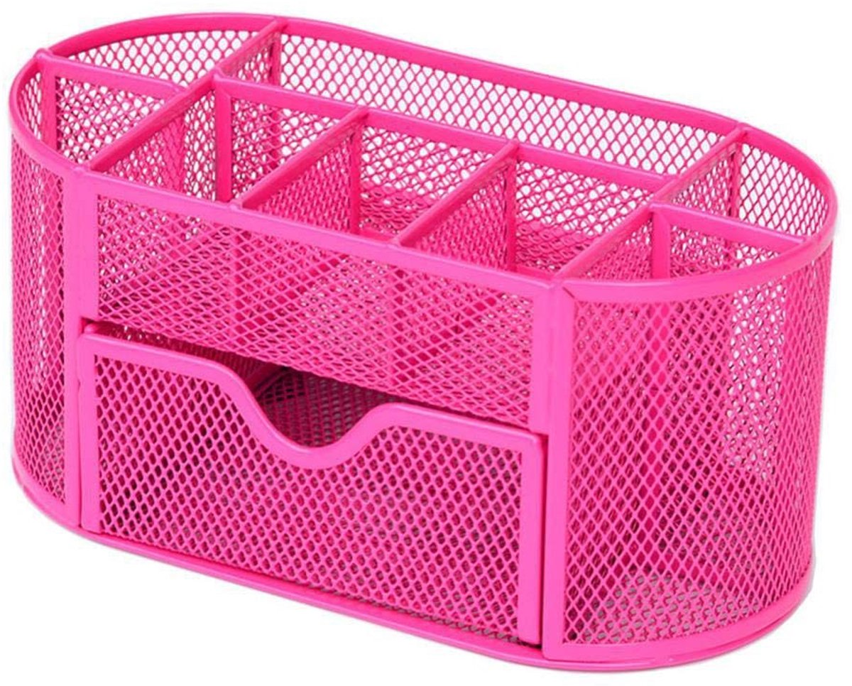 BRENZOOS- Bureau Organizer Hoogwaardige Kwaliteit - Bureau Organizer met Vakken - Bureau Organizer met Lades - Bureau Organizer Hout - Bureau Organizer Zwart - 8 Compartimenten en 1 Ruime Lade - Bureauaccessoire