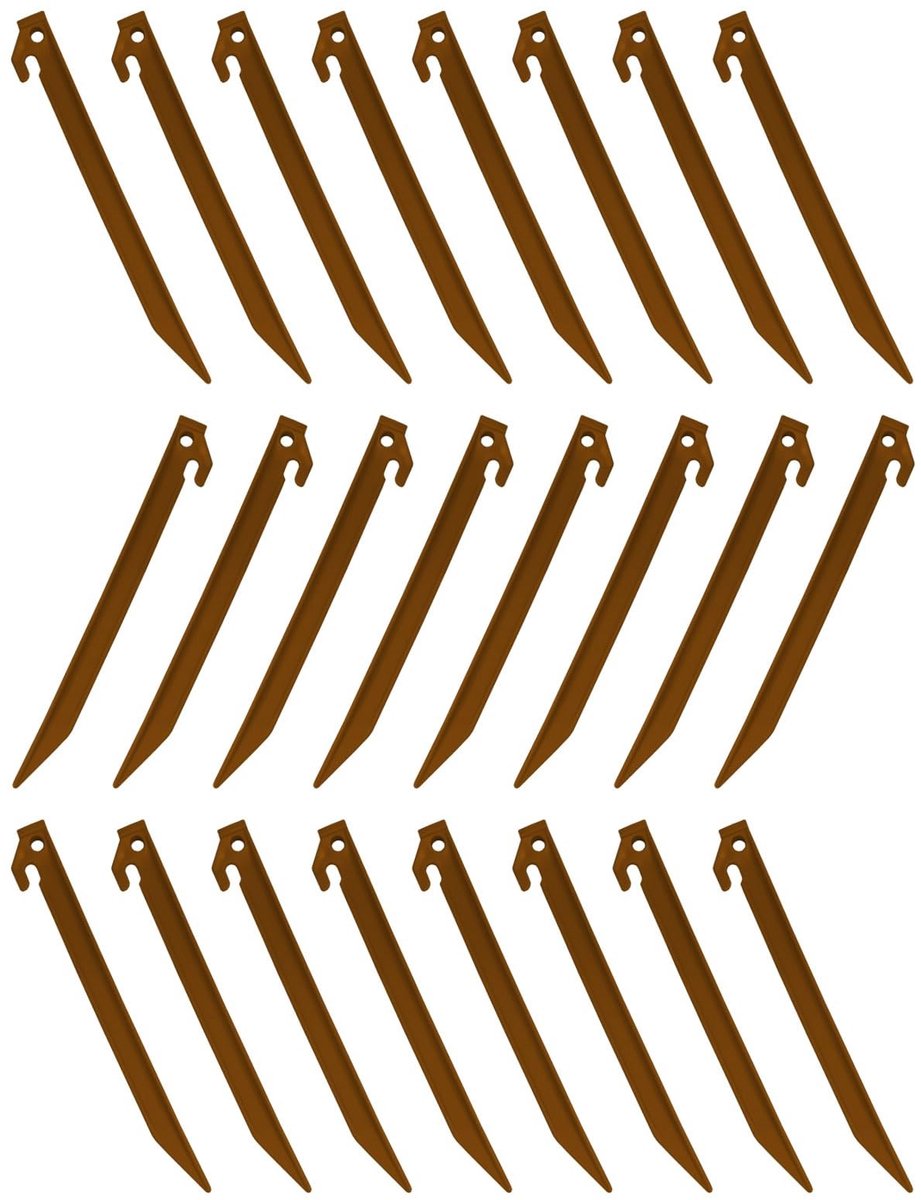 BRENZOOS- Tentharingen 24 stuks 230 mm - Kunststof - Heavy duty - Antisliphaak - Robuust ontwerp - Geschikt voor camping en tuin - Grondharing