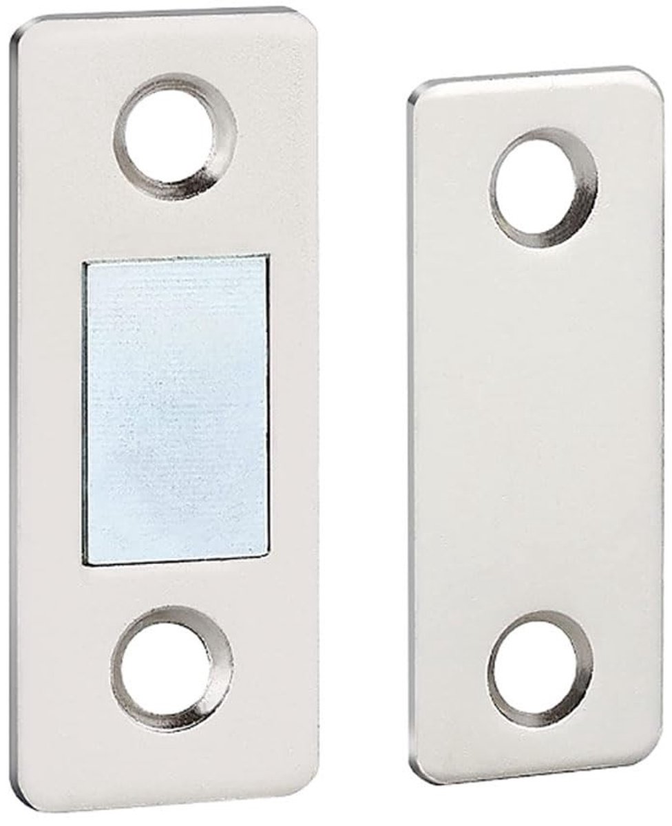 BRENZOOS- Magnetische Vang Ultra Dunne - 8 Packs - Zelfklevende Deurmagneet - Sterke Magneten - Geschikt voor Schuifdeuren - Duurzaam Metaal