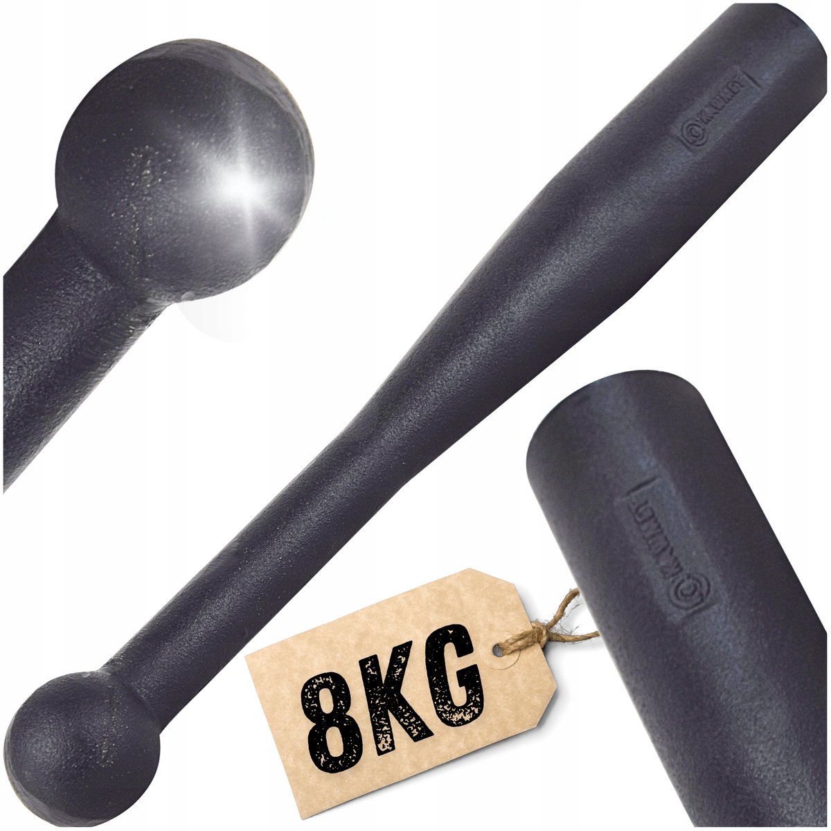 KAWMET IJzeren Clubbell Maczuga 8 kg - Kracht & Balans Training