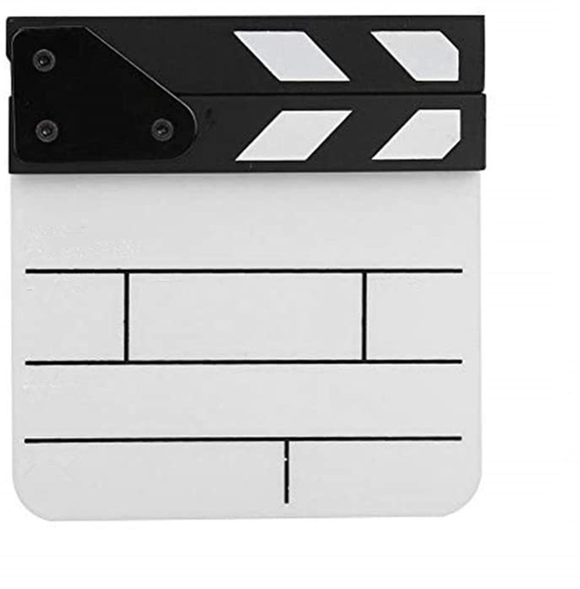 BRENZOOS - Mini acryl filmklapper - Regisseursfilm - Gemakkelijk schoon te vegen - Zwart-wit - Actiescène - Geschikt voor films en tv-shows