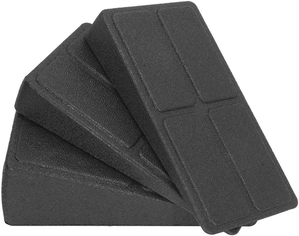 BRENZOOS- Squat-wigset 3-delig - Verstelbare schuine plank - Antislip schuimrubberen wigblok - Kuitstrekker - Thuis training - Comfortabele keuze - Squatblok