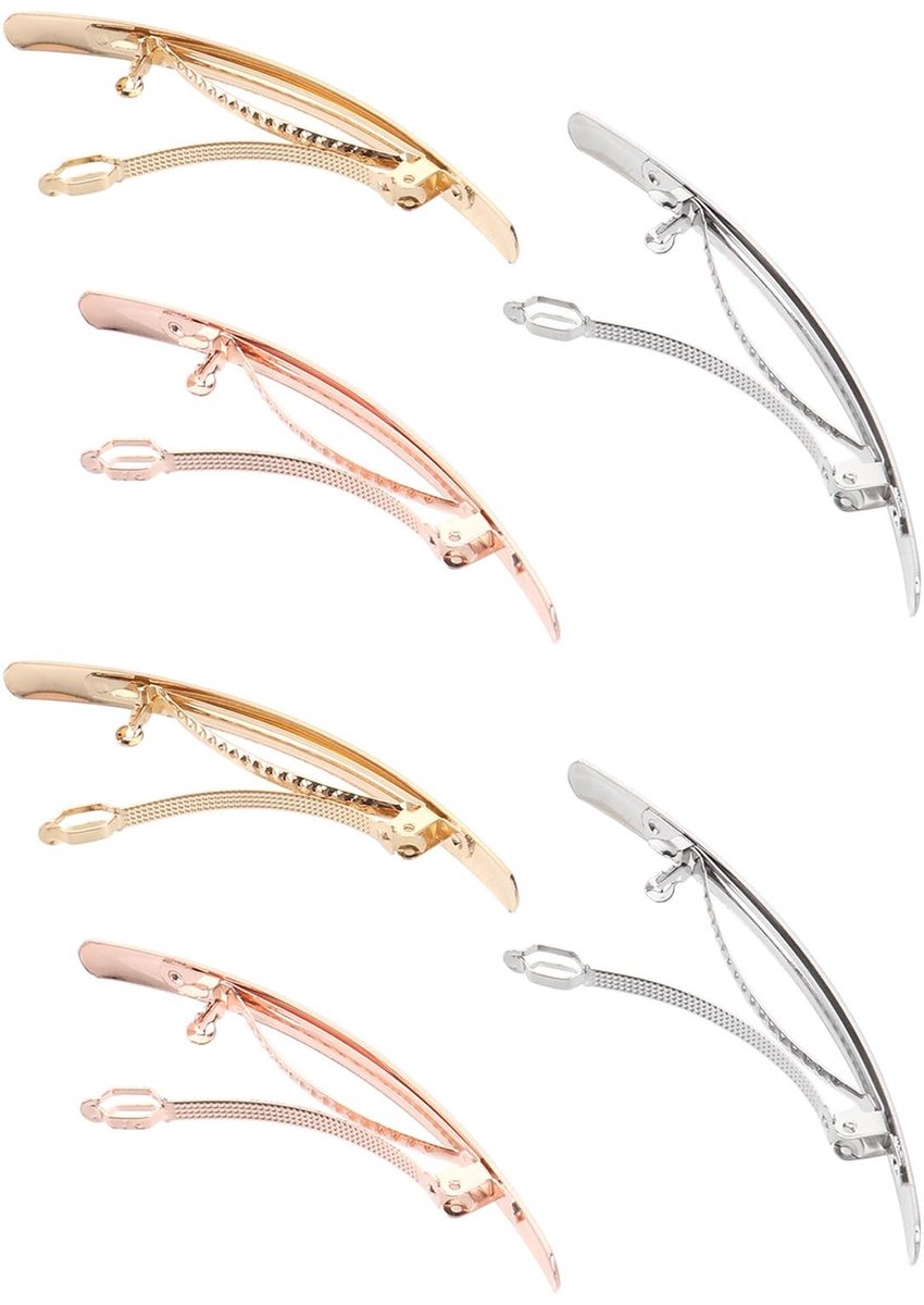 BRENZOOS- Haarspelden 6 Stuks - Franse Haarspelden - Metalen Haaraccessoires - Bruiloft/Bal - Fijn/Dik Haar - Duurzaam Ontwerp - Haaraccessoire
