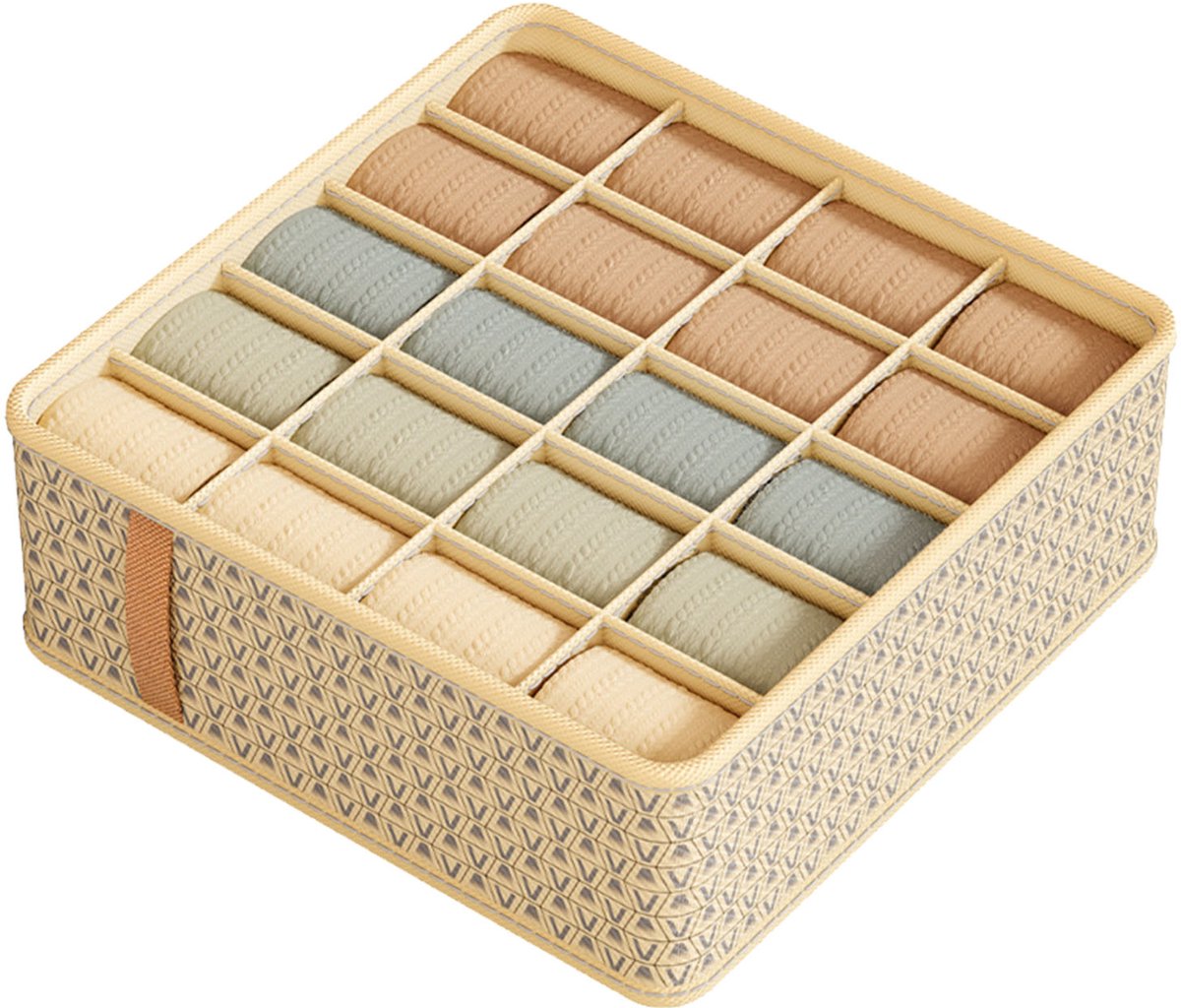 Organizer voor Kleding - Kledingverdeler - Multifunctionele Lade Bakjes - Opvouwbare Verdeler - Ladeverdeler - lade-organizer - Opbergbox - Kastlade Verdeler - Kast Verdeler - Kledingkast - Ondergoed / Sokken / Shirts / BH - 1 stuks