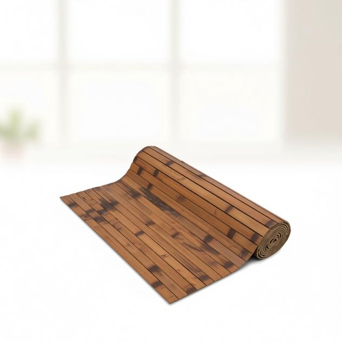 Maison Elara Bamboe Wandpaneel voor Interieur Muur Decor - 120 x 240 cm, Donker Verbrand
