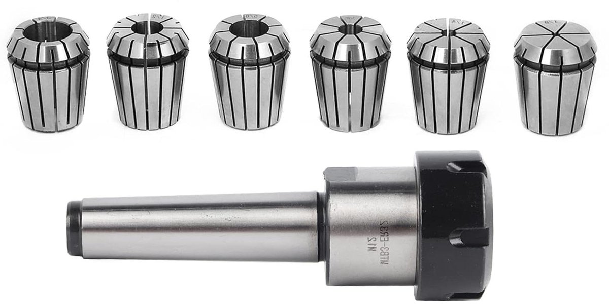 Spantanghouder Set - Morse Kegelhouder - Freeswerk Verbeteren - Hoge Verwerkingsnauwkeurigheid - 9 Stuks ER32 - Metaal
