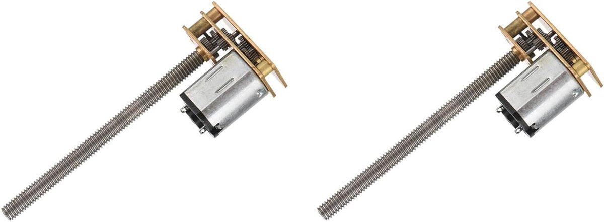 Mini DC Motor - Gelijkstroom Reductiemotor - Robotica Projecten - Groot Krachtmoment - 2 Stuks 12V - Metaal