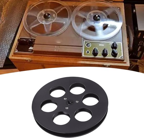 Lege Tapespoel - Opwikkelspoel Geluidsband - Analoge Opnames Maken - NAB Flens Winddichte Gaten - 7 Inch Diameter - Zwart — afbeelding 5