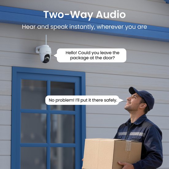 Reolink 4K Batterij WiFi Beveiligingscamera - Kleurnachtzicht - Automatische tracking - Afneembaar zonnepaneel - Dual-band WiFi 6 - Tweerichtingsaudio - Argus Serie B440 met Zonnepaneel 2 + 64GB SD-kaart van Reolink — afbeelding 4
