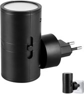 carmdering - Stekkerlamp - Bewegingssensor Lamp Binnen - Nachtlampje Stopcontact - Stekkerspot - Warm Licht - ABS-Kunststof - Zwart