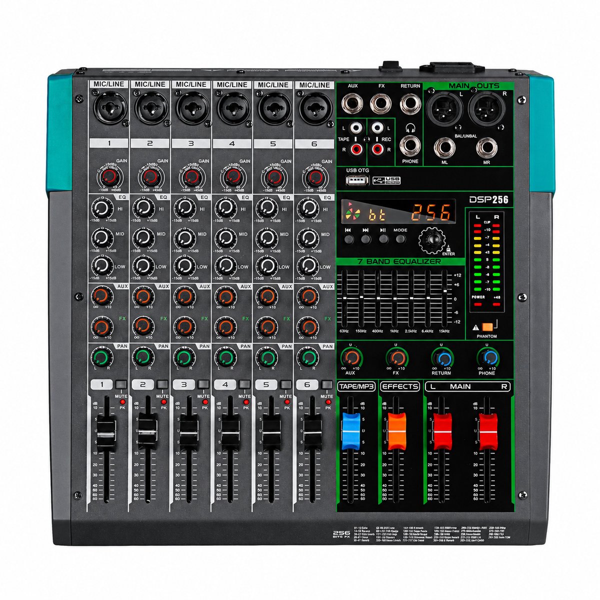 Novari - Mengpaneel - Dj set - Dj controller - Dj mixer - Mengpaneel mixer - Mengpaneel dj - Audio mixer - Mengtafel - 6 kanalen