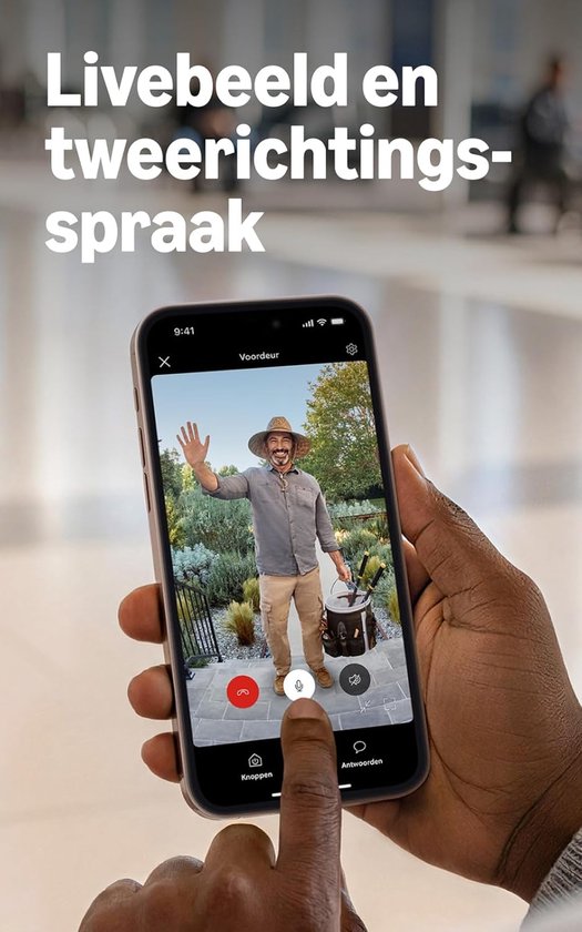 Ring Videodeurbel op batterij (nieuwste generatie) - Matte Mocha - 2K video -Speckled White van Ring — afbeelding 2