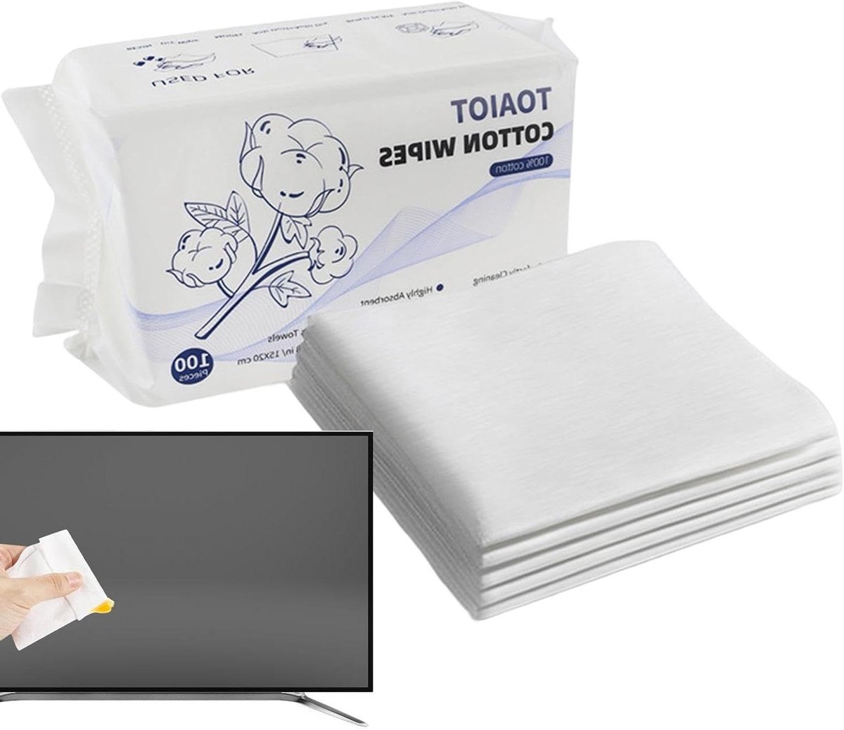 Reinigingsdoekjes Printer - Microvezelpads - 3D Printen Onderhoud - Pluisvrij Zacht - 240 gram - Wit