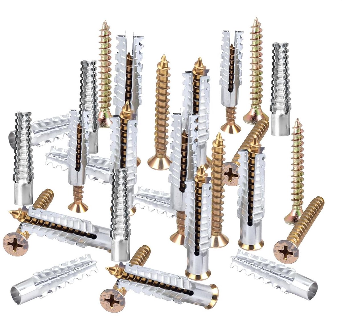 Gipsplaat pluggen - Wandbevestigingen - Monteren van objecten - Betrouwbare verankering - M8 x 32 mm - Verzinkt