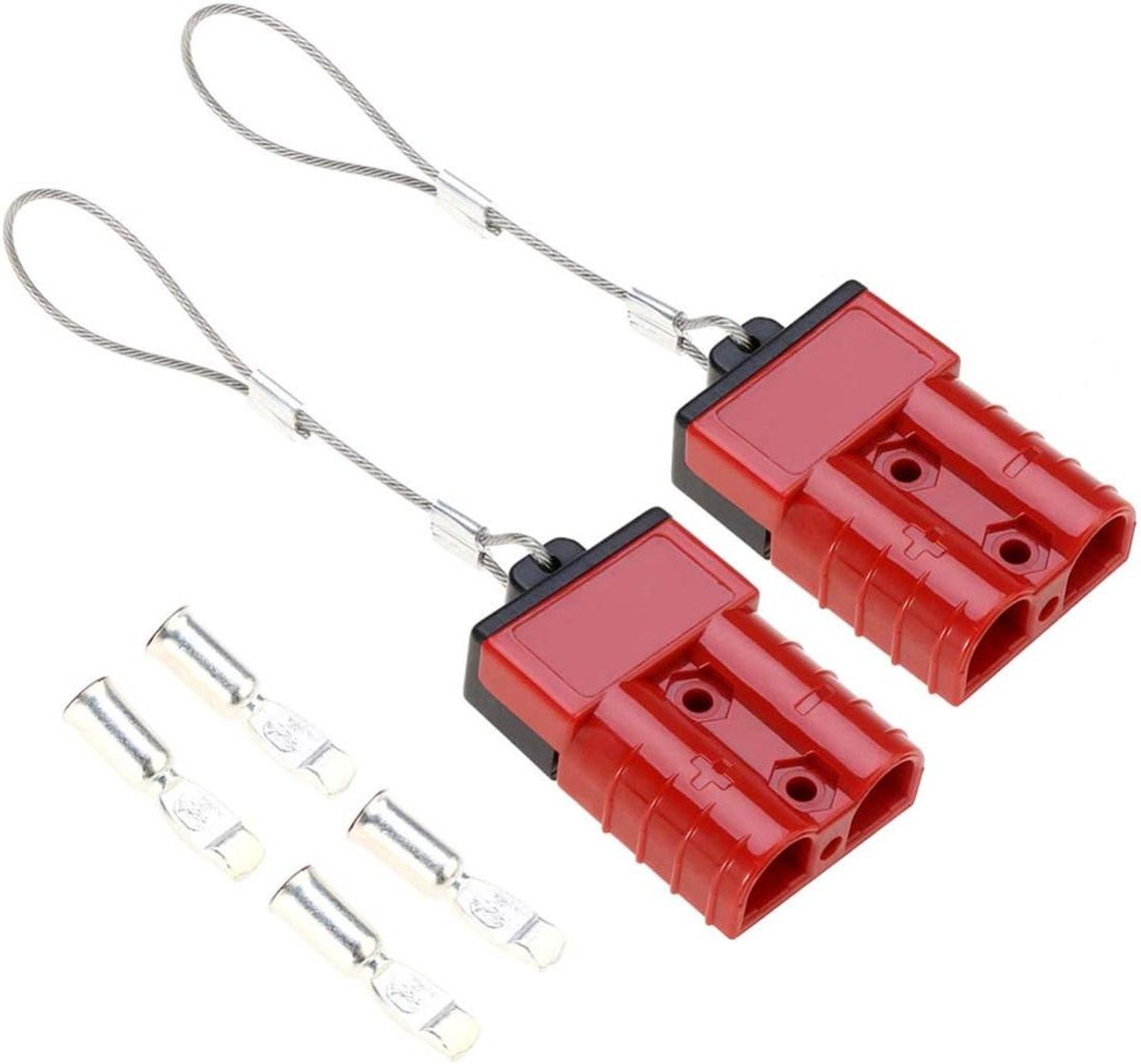 Batterij Connectoren - Snelkoppeling Stekkers - Elektrische Voertuigen - Lage Weerstand - 8 Stuks - Grijs