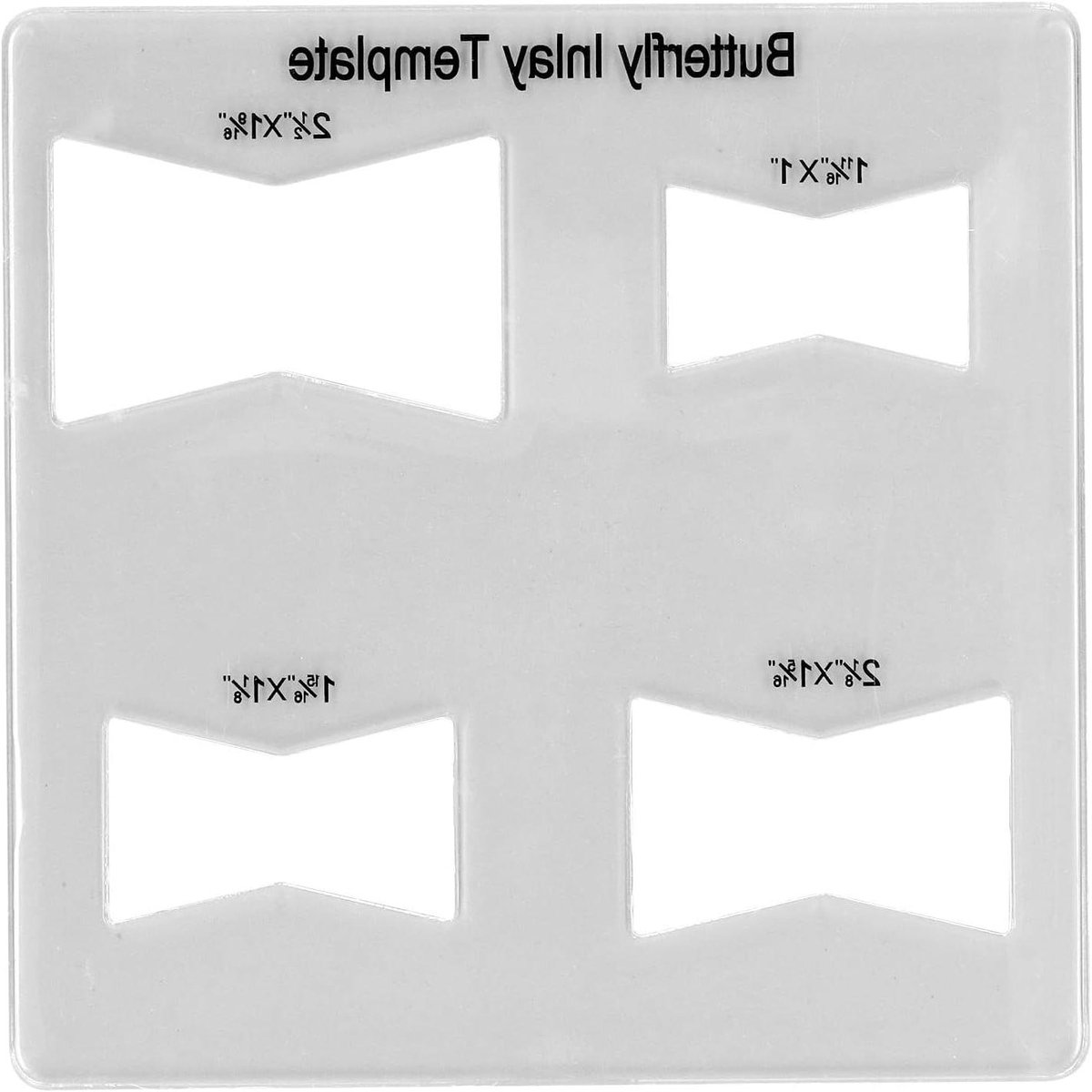 Vlinderinlegsjabloon - Routermal - Meubelreparatie - Acryl Materiaal - 17 x 17 cm - Transparant